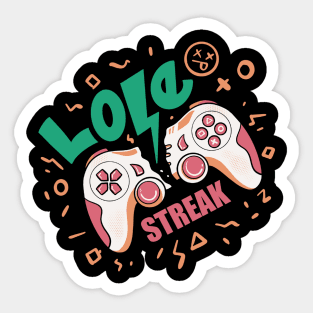 Lost streak games Sticker